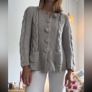 Lili Gaufrette Gray Cardigan